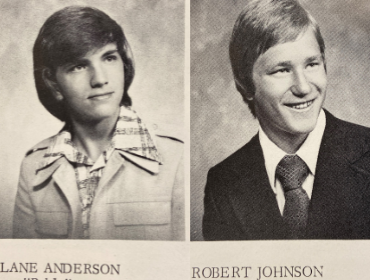 Lane and Rob in high school yearbook