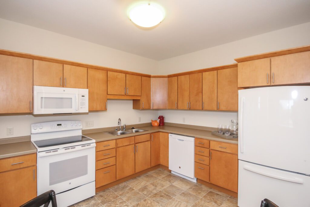 Independent living model kitchen.