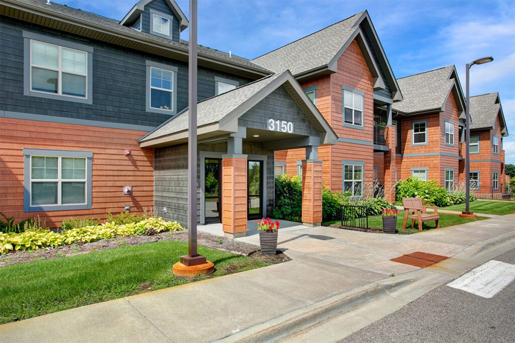 Image of Johanna Shores brownstones entrance.