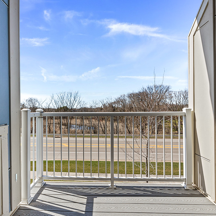 View from a senior apartment balcony.