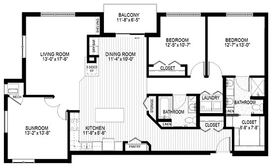 Mankato Sunroom floor plan