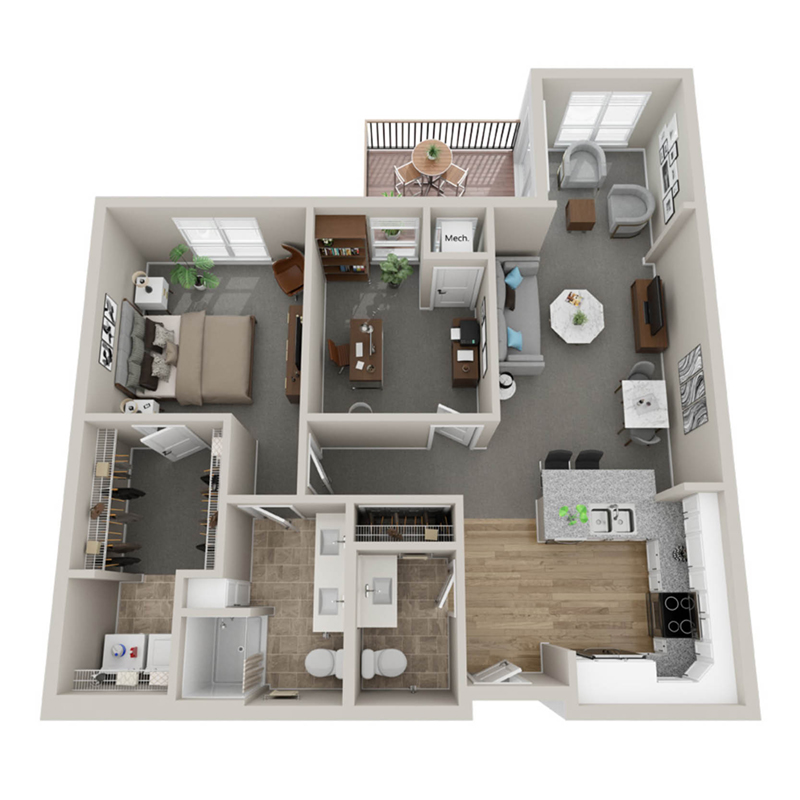 Kingston 3D floor plan