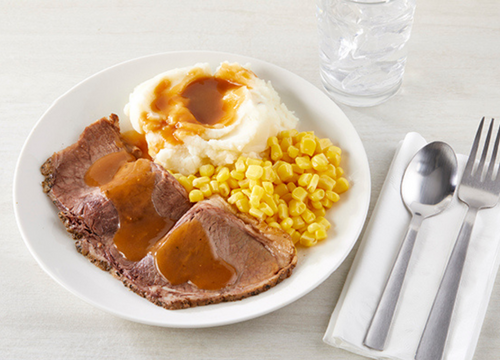 A roast beef home delivered meal from Optage Meals.