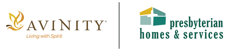 Avinity and Presbyterian Homes & Services logo lockup.